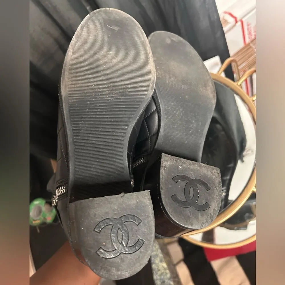 Chanel Quilted Ankle Boots
